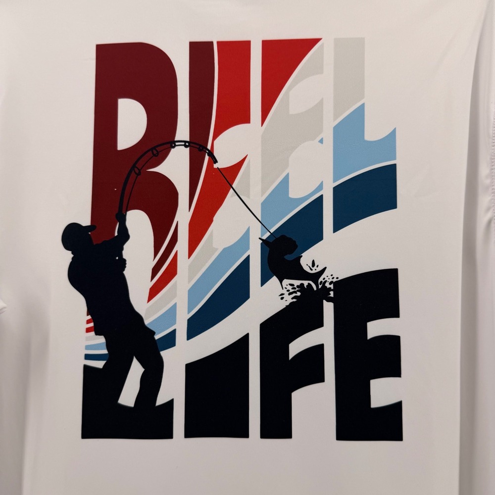 Reel Life Mens Long Sleeve Performance Fishing Shirt White Small 984174345